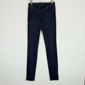 Kill City Jeans Women's 27 Original‎ Cult Striped Skinny Hi Wire Goth Punk Denim